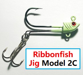 (A4) HookSharp ribbon fish/trout jig model 2-C, 10pc/bag, each 6g (1/5oz) to 15g (1/2oz)