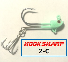 (A4) HookSharp ribbon fish/trout jig model 2-C, 10pc/bag, each 6g (1/5oz) to 15g (1/2oz)