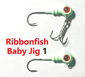 (B2) Ribbon fish BABY jig model ONE, 10pc/bag, each 3.5g (1/8oz)