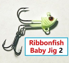 (B3) Ribbon fish BABY jig model TWO, 10pc/bag, each 3.5g (1/8oz)